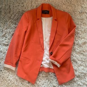 Le Chateau coral pink blazer.